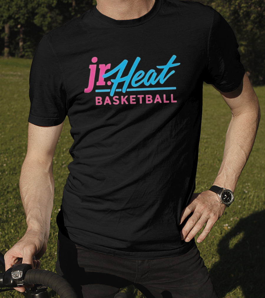 Jr Heat Basketball NBA Youth Sports Bright Neon T-Shirt