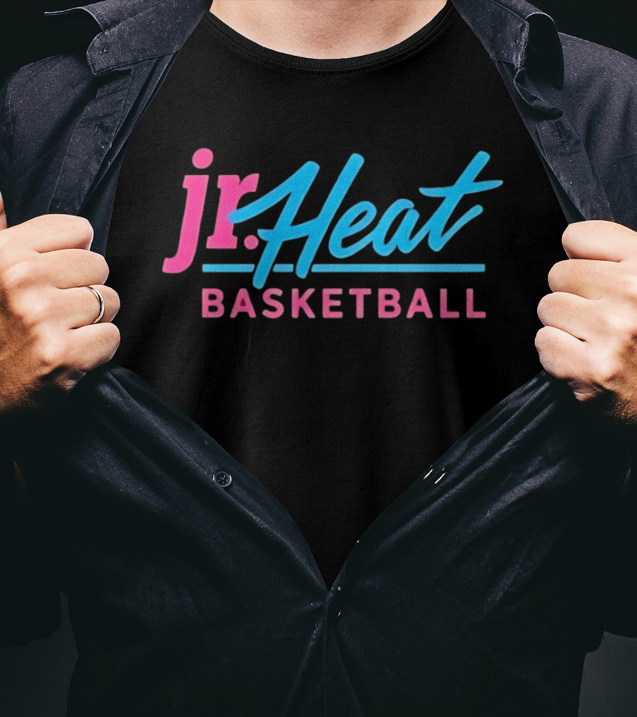 Jr Heat Basketball NBA Youth Sports Bright Neon T-Shirt