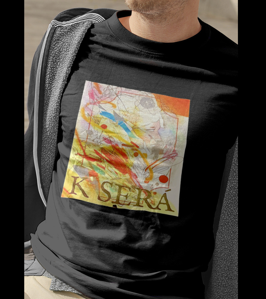 K Será Colorful Abstract Face Expression T-Shirt