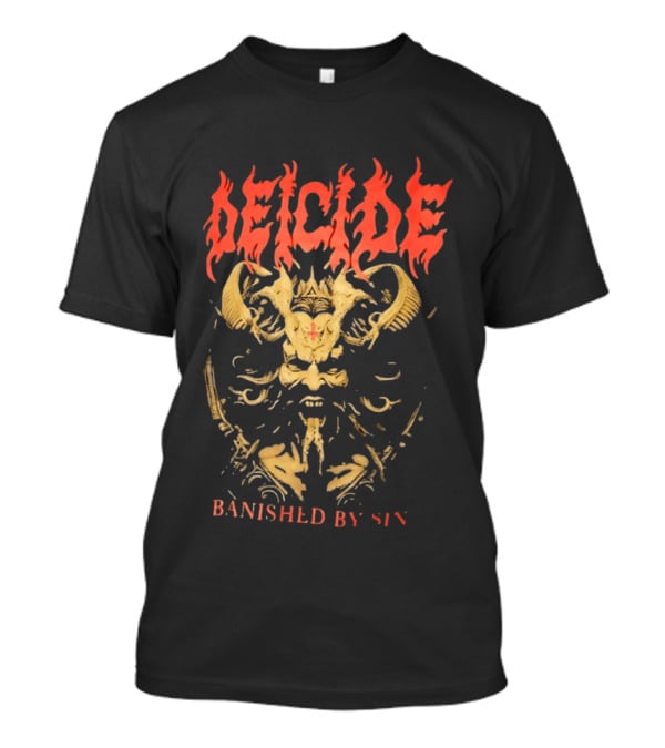 Deicide Banished By Sin Skull And Horns Death Metal T-Shirt