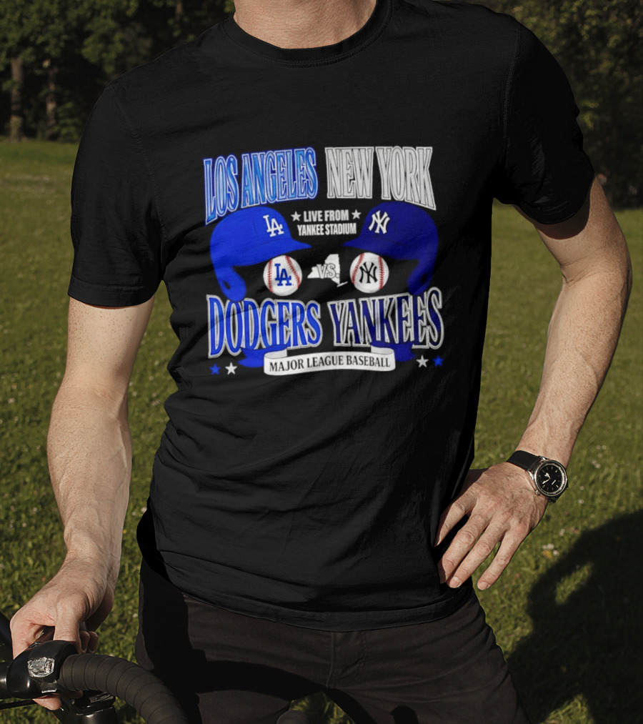 Los Angeles Dodgers Vs New York Yankees Live From Yankee Stadium Major League Baseball T-Shirt