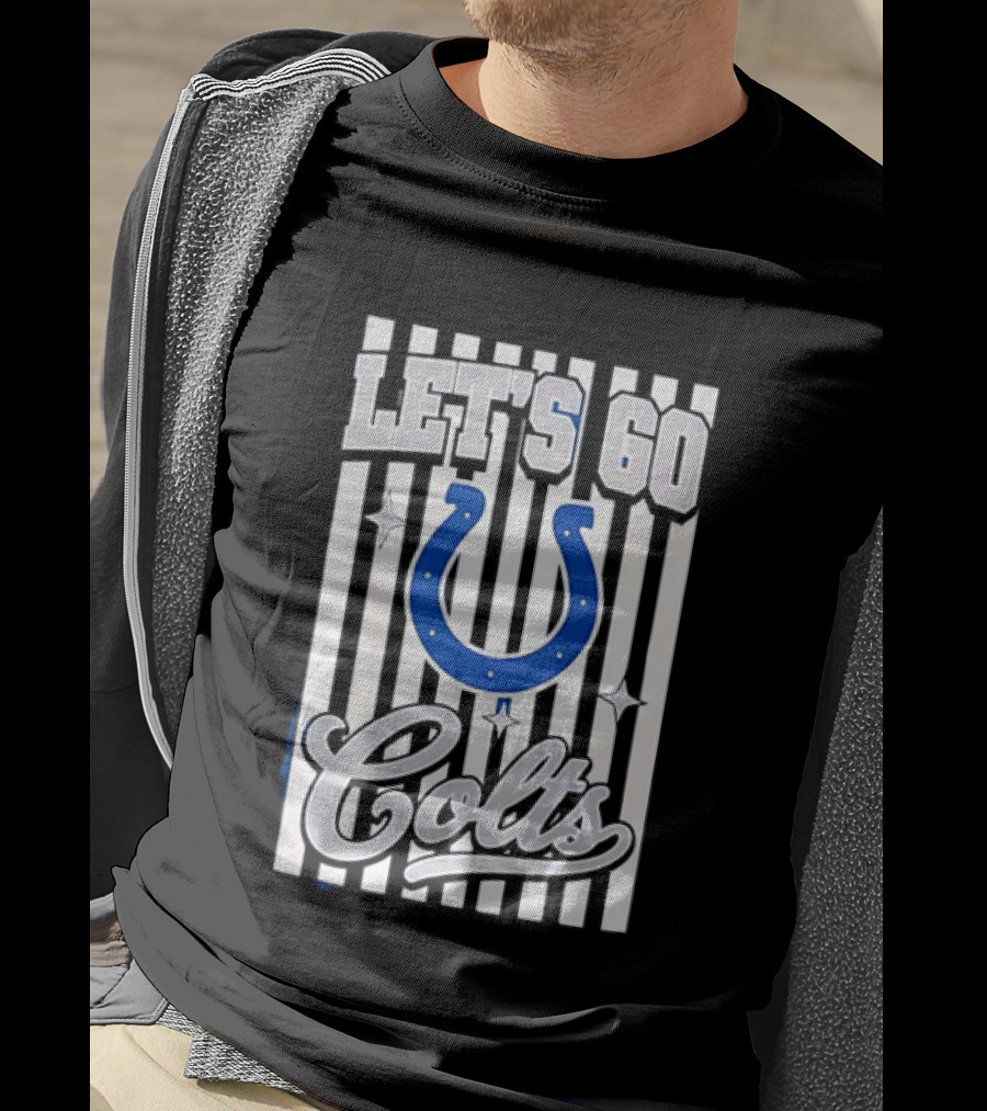 Let's Go Indianapolis Colts Football Colts Horseshoe T-Shirt