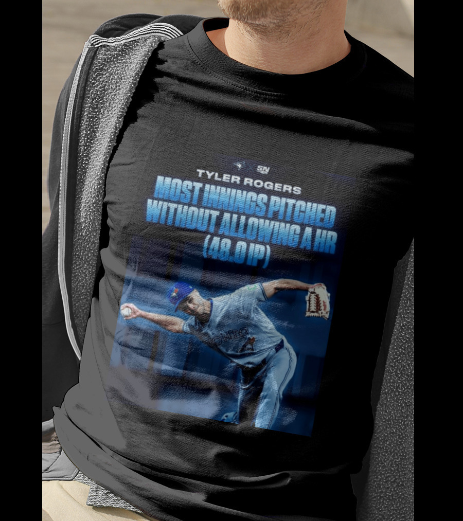 Tyler Rogers Most Innings Pitched Without Allowing A HR 48.0 IP Toronto T-Shirt