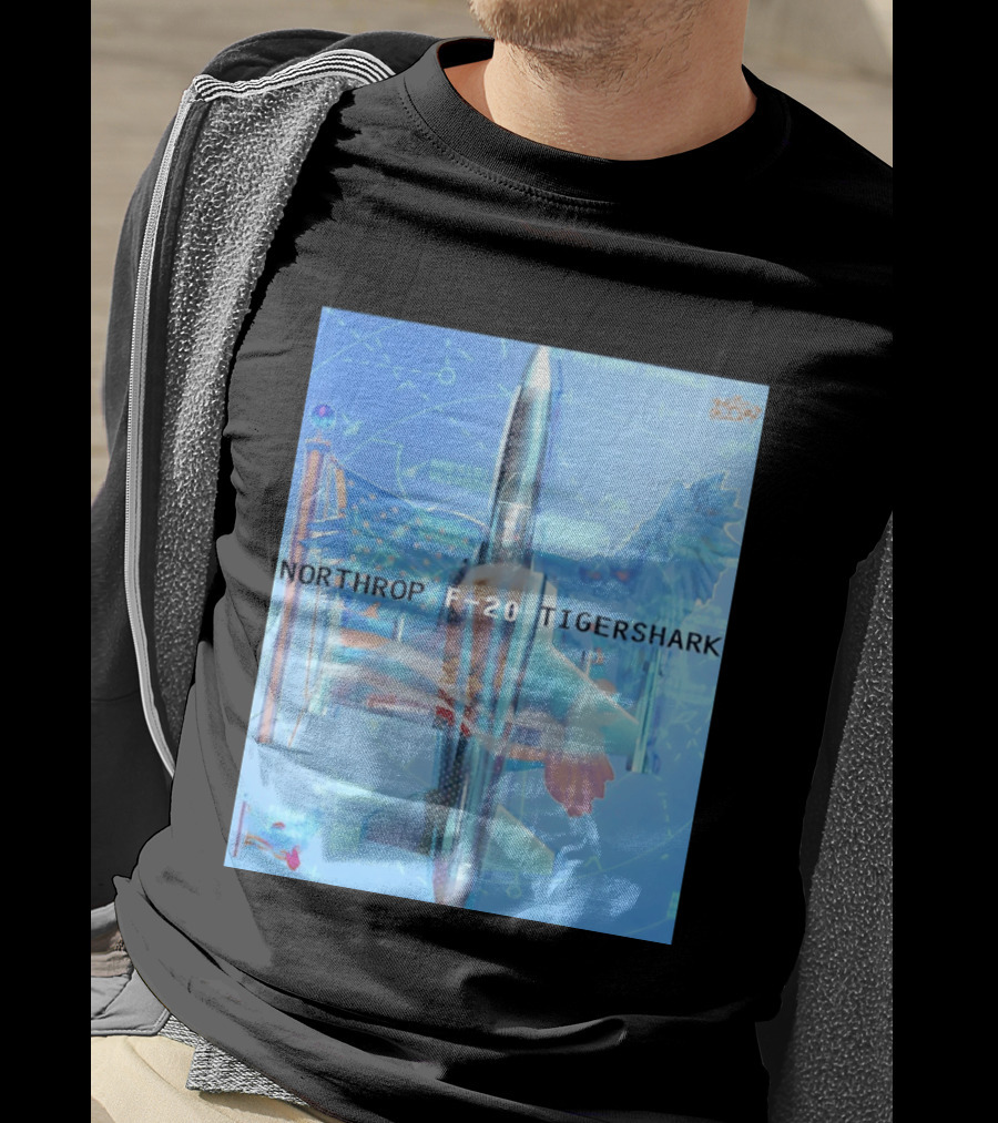 Northrop F 20 Tigershark Fighter Jet Aviation Digital Art And Aerospace T-Shirt