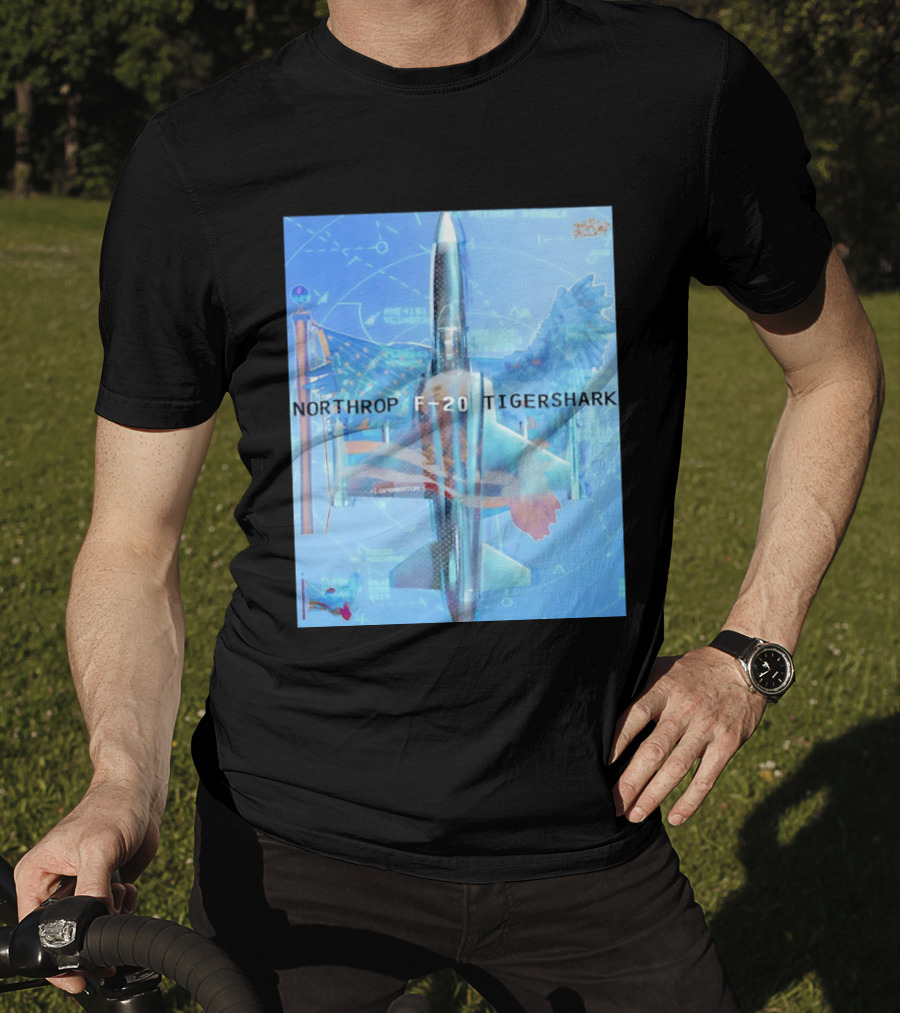 Northrop F 20 Tigershark Fighter Jet Aviation Digital Art And Aerospace T-Shirt