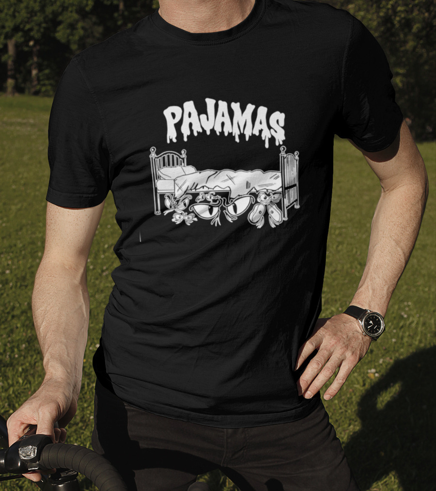 Pajamas Bed With Spooky Scary Eyes T-Shirt