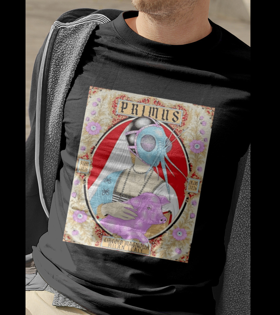 Primus Circolo Magnolia Milan Italy July August 2026 Concert Floral T-Shirt