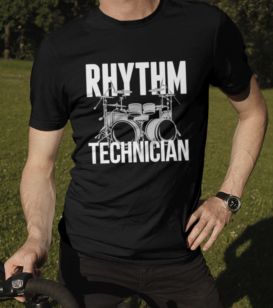 Rhythm Technician Drummer Drums Percussion T-Shirt