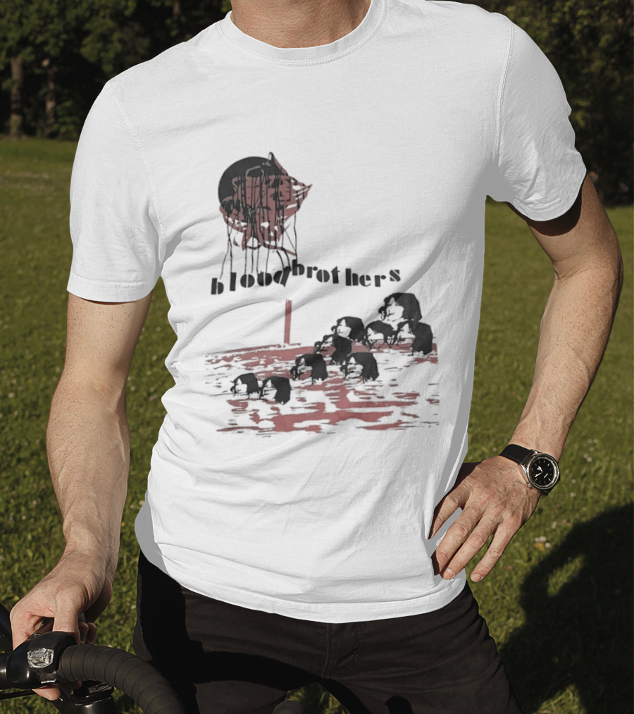 Blood Brothers Musical West End Willy Russell Dripping Red Moon T-Shirt