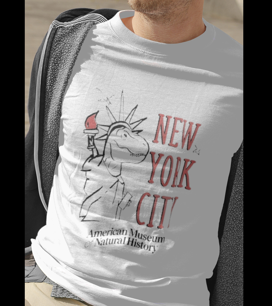 New Yoik City American Museum Of Natural History Dinosaur Statue T-Shirt