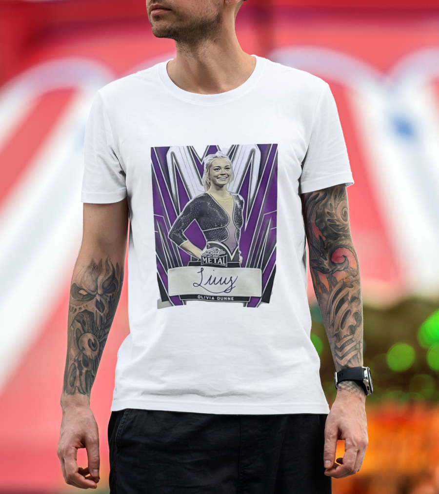 Leaf Metal Olivia Dunne Livvy Autograph Card T-Shirt