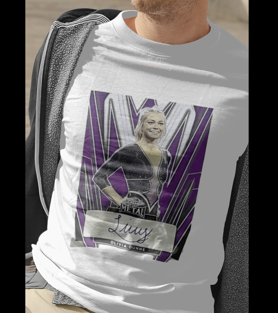 Leaf Metal Olivia Dunne Livvy Autograph Card T-Shirt