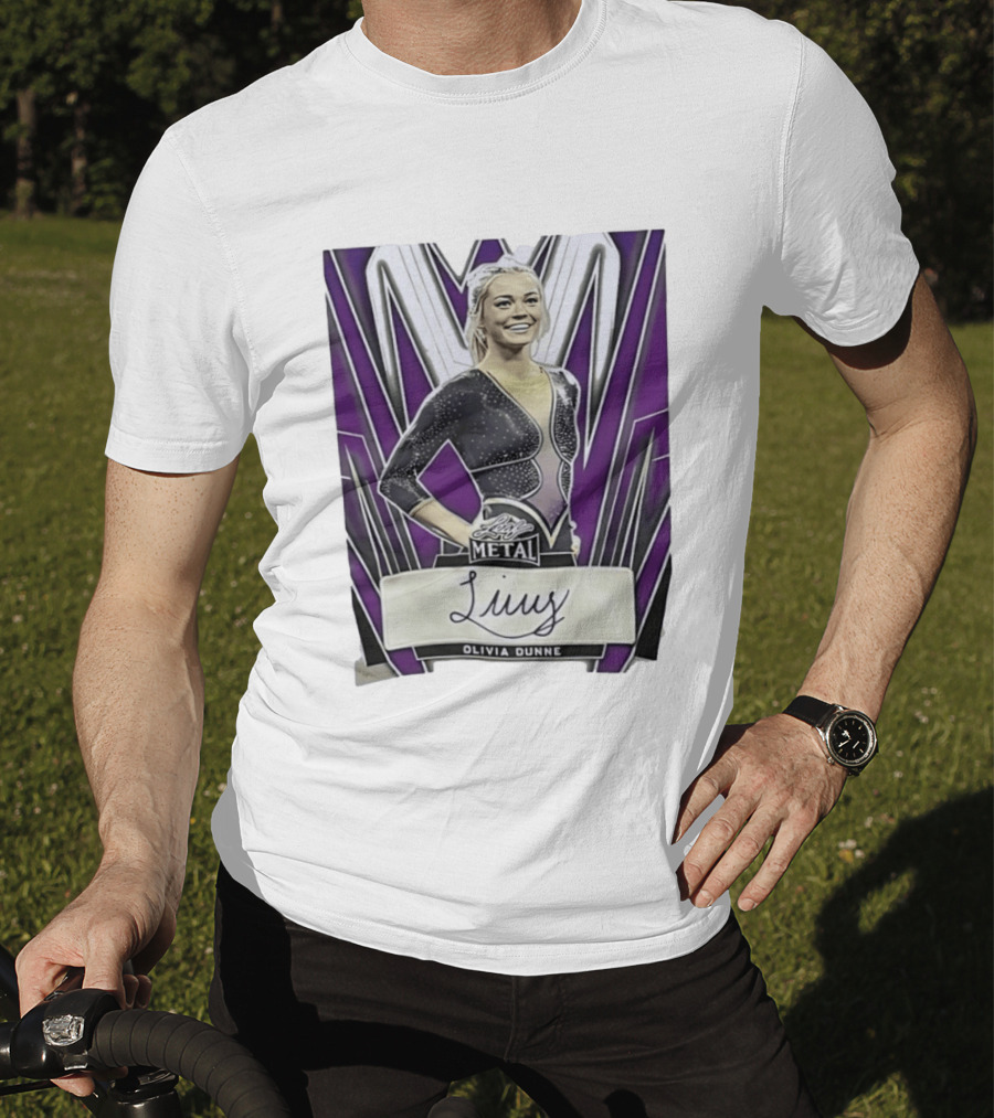 Leaf Metal Olivia Dunne Livvy Autograph Card T-Shirt