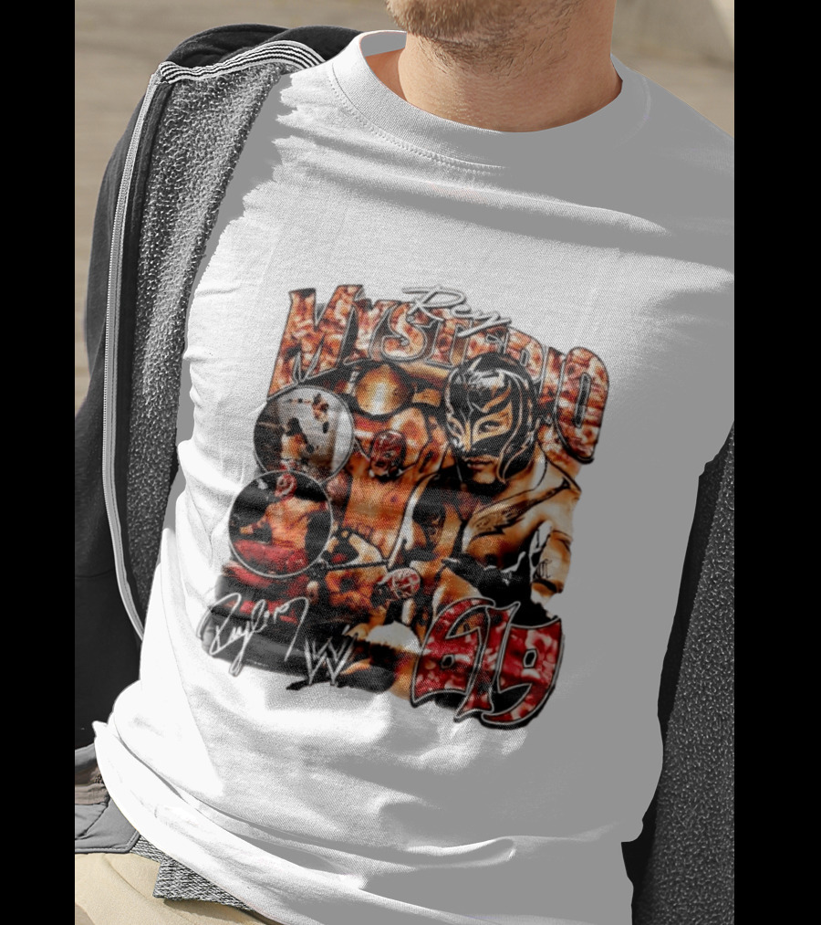 Rey Mysterio 619 WWE Wrestling Mask Signature Action T-Shirt