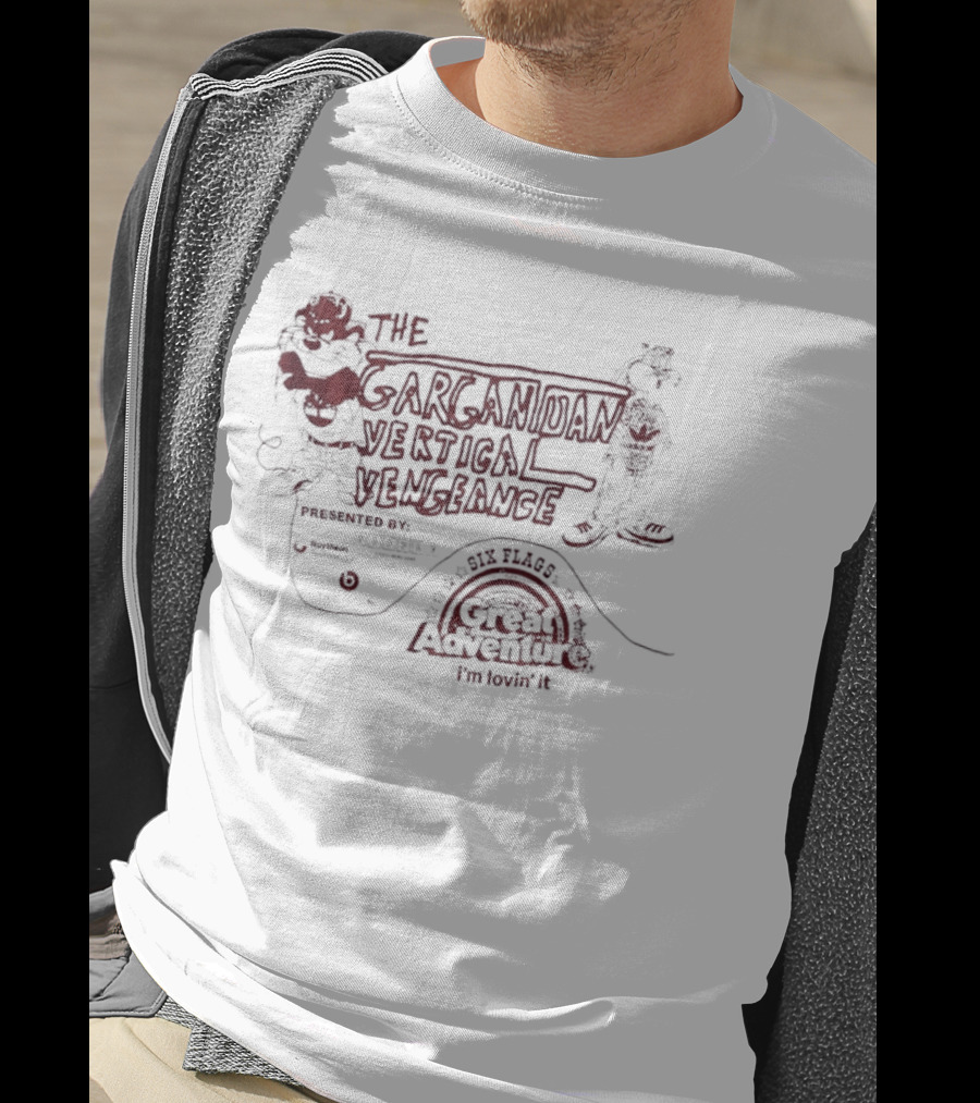 The Gargantuan Vertical Vengeance Presented By Intamin Welcome To Six Flags Great Adventure T-Shirt