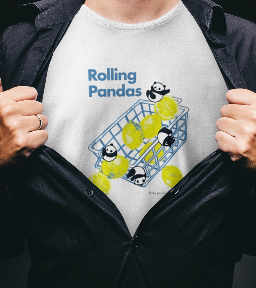Rolling Pandas Baby Pandas Love Lemons In Basket T-Shirt