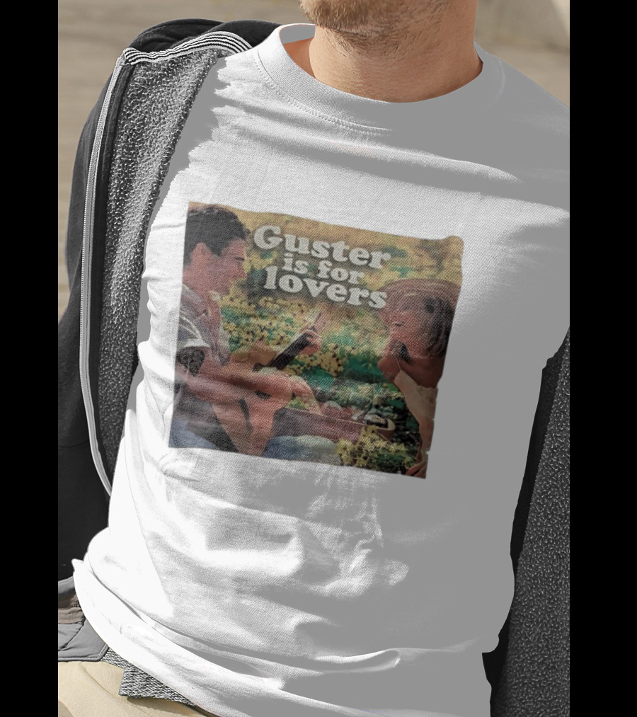 Guster Is For Lovers Romantic Picnic Scene With Guitar And Smiling Couple T-Shirt