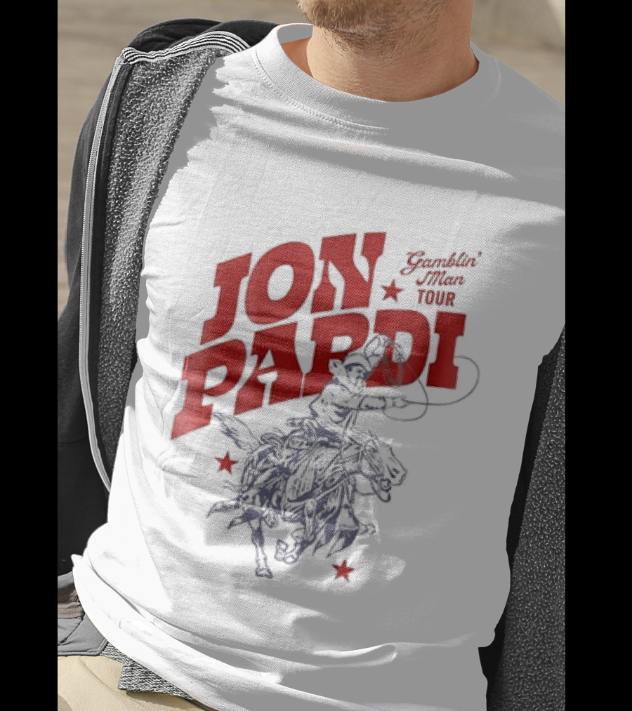 Jon Pardi Gamblin' Man Tour Cowboy Horse Country Music T-Shirt