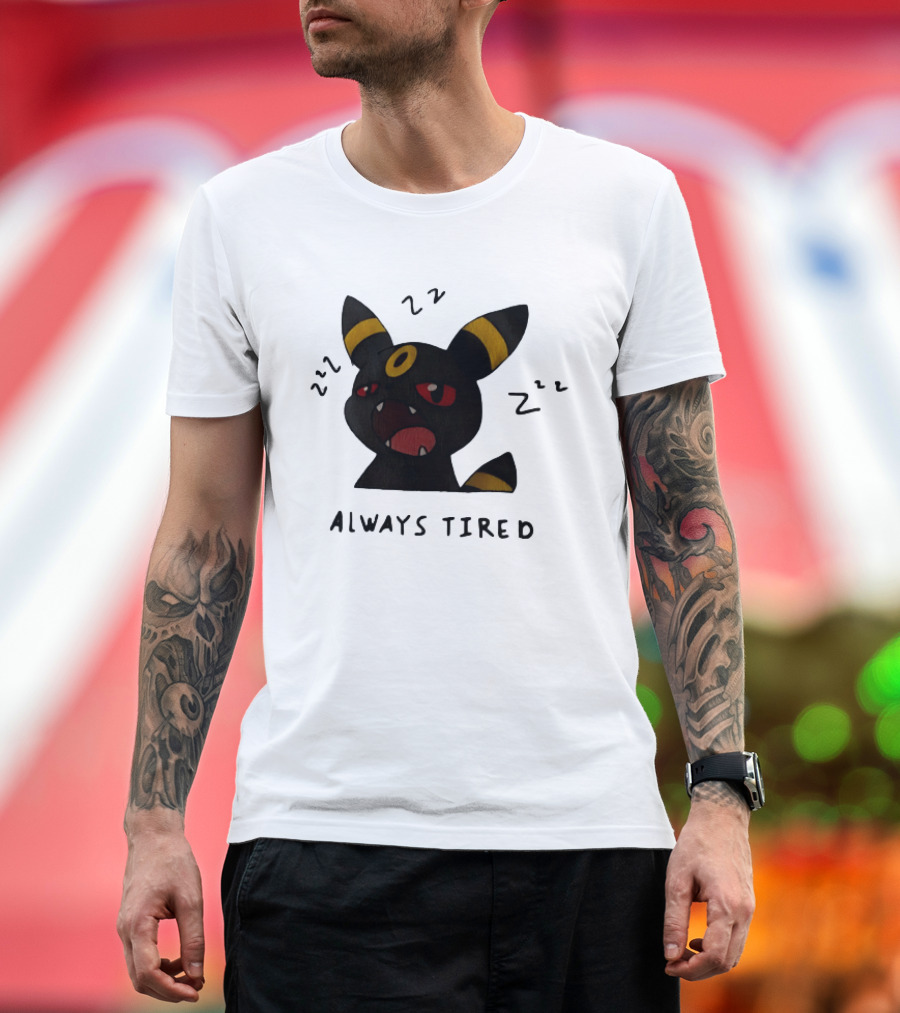 Umbreon Always Tired With ZZZs And Open Mouth Pokémon T-Shirt