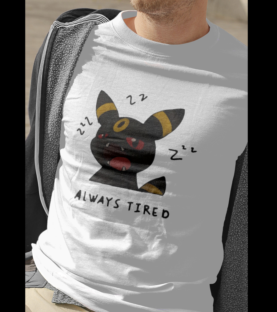 Umbreon Always Tired With ZZZs And Open Mouth Pokémon T-Shirt