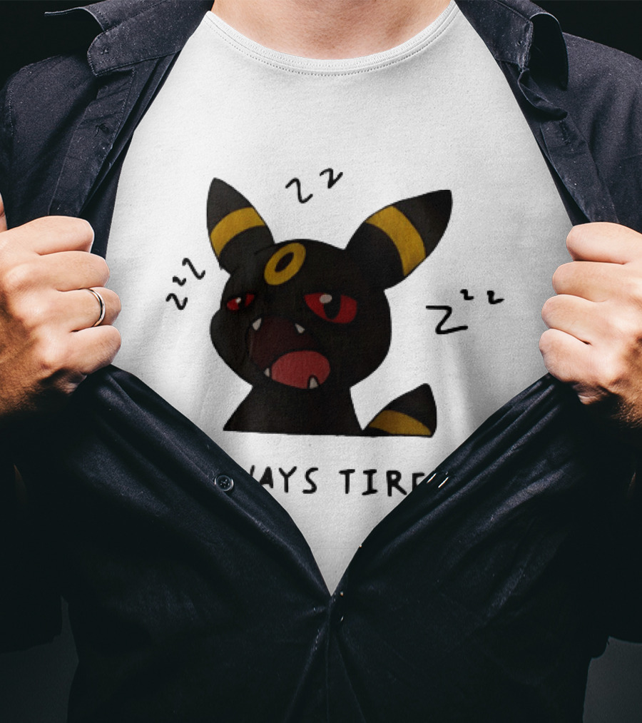 Umbreon Always Tired With ZZZs And Open Mouth Pokémon T-Shirt