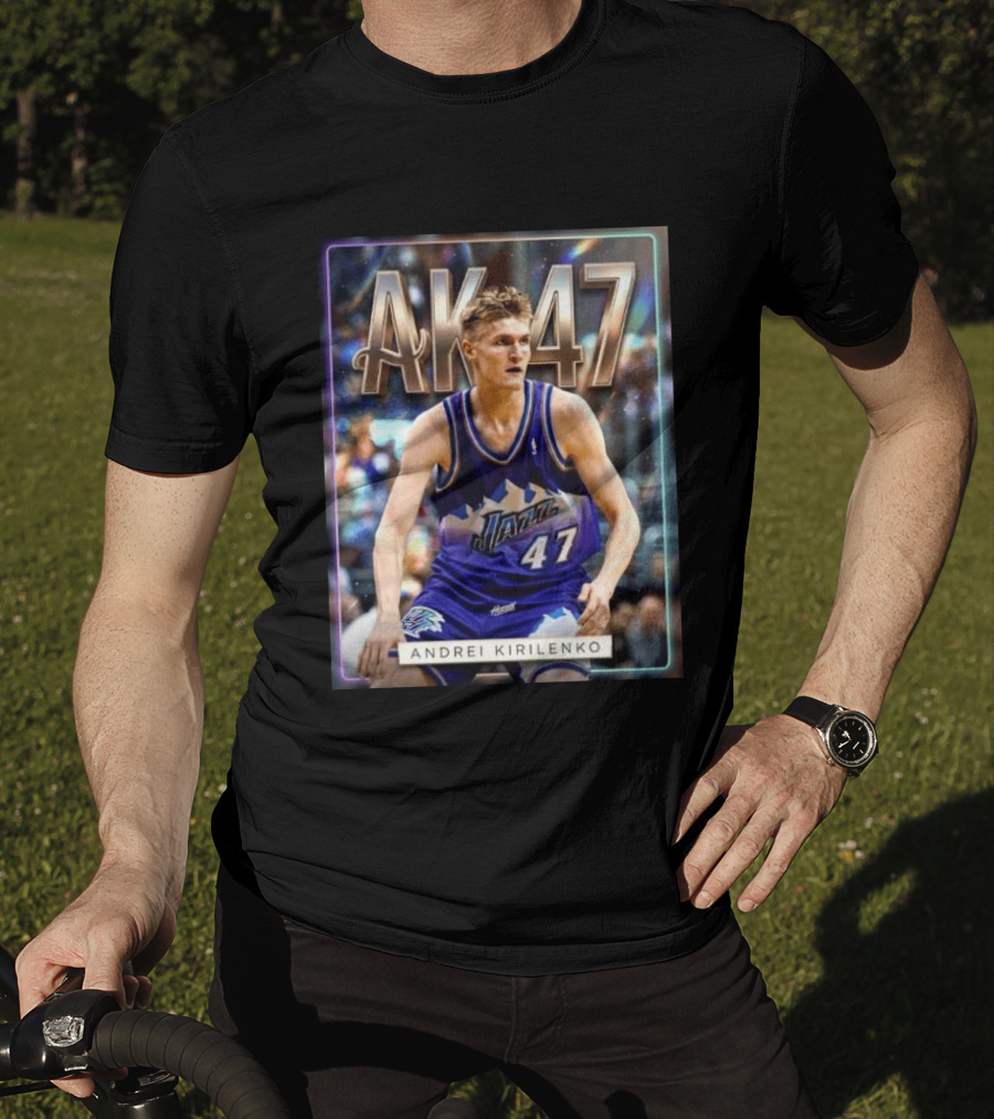 AK 47 Andrei Kirilenko Utah Jazz NBA Basketball Legends T-Shirt