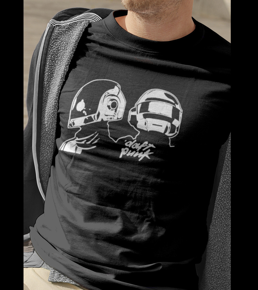Daft Punk Helmet Duo Electronic Music Guy Manuel De Homem Christo T-Shirt