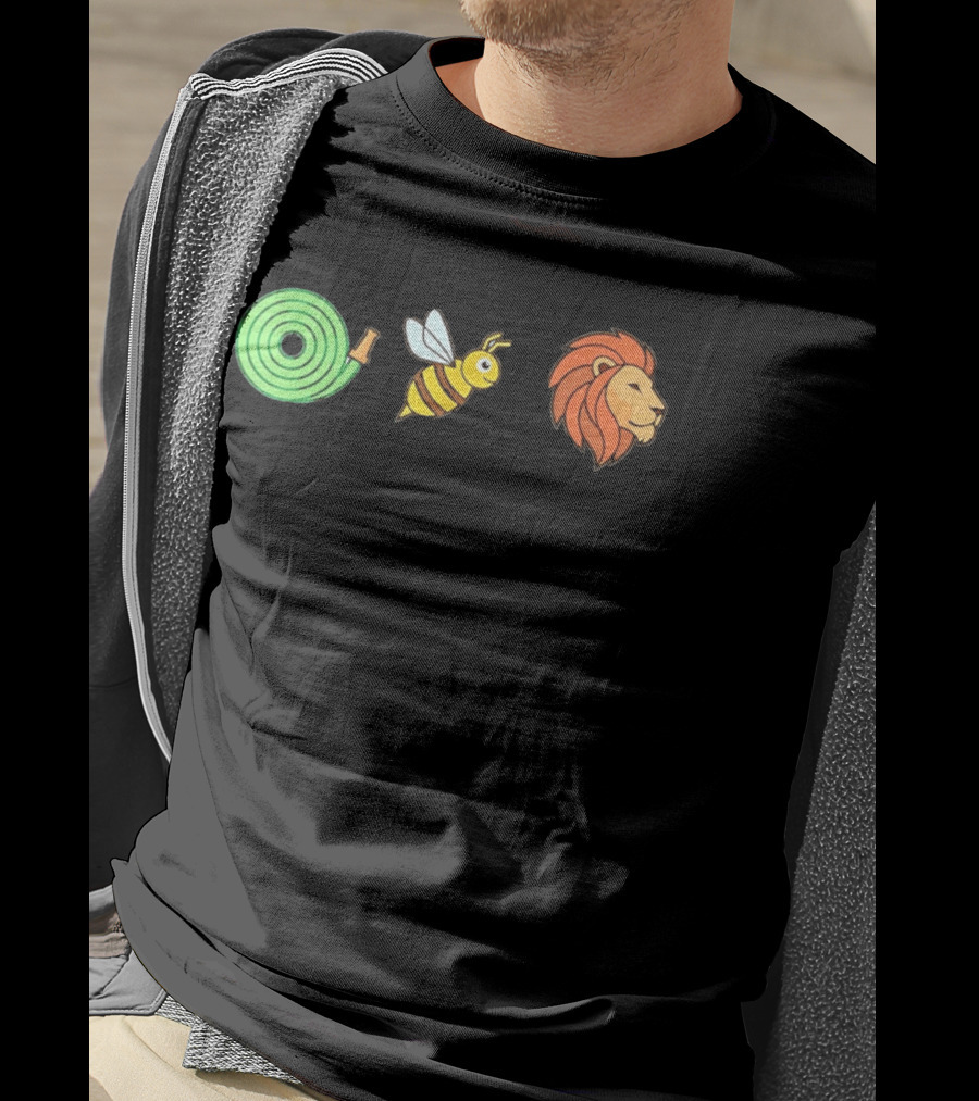 Hose Bee Lion Rebus Visual Wordplay Puzzle T-Shirt