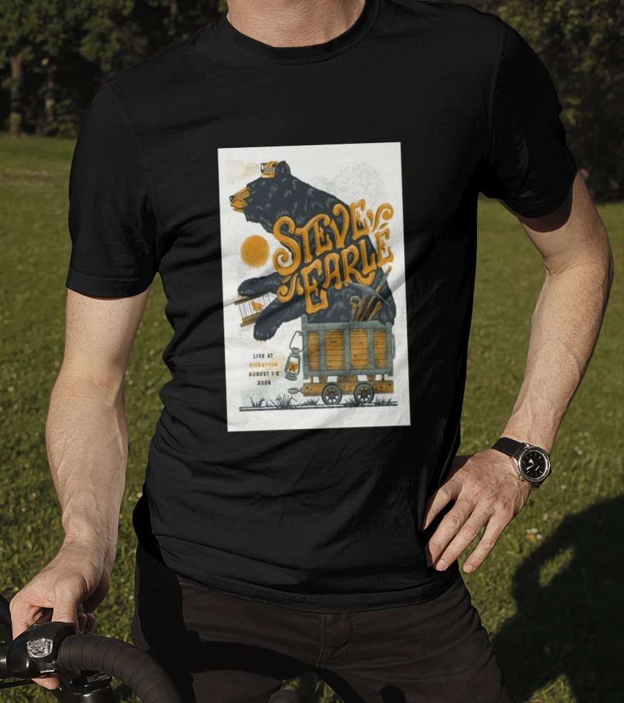 Steve Earle Pickathon Live August 1 2 2026 Event Bear T-Shirt