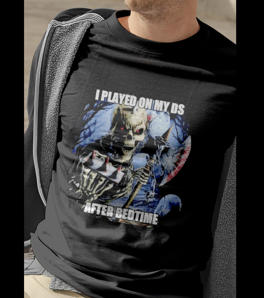 I Played On My DS After Bedtime Skeleton Gaming Humor T-Shirt