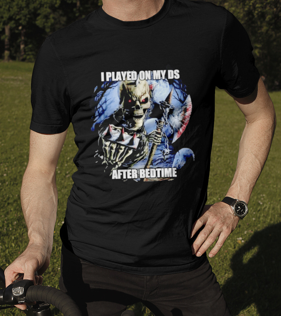 I Played On My DS After Bedtime Skeleton Gaming Humor T-Shirt