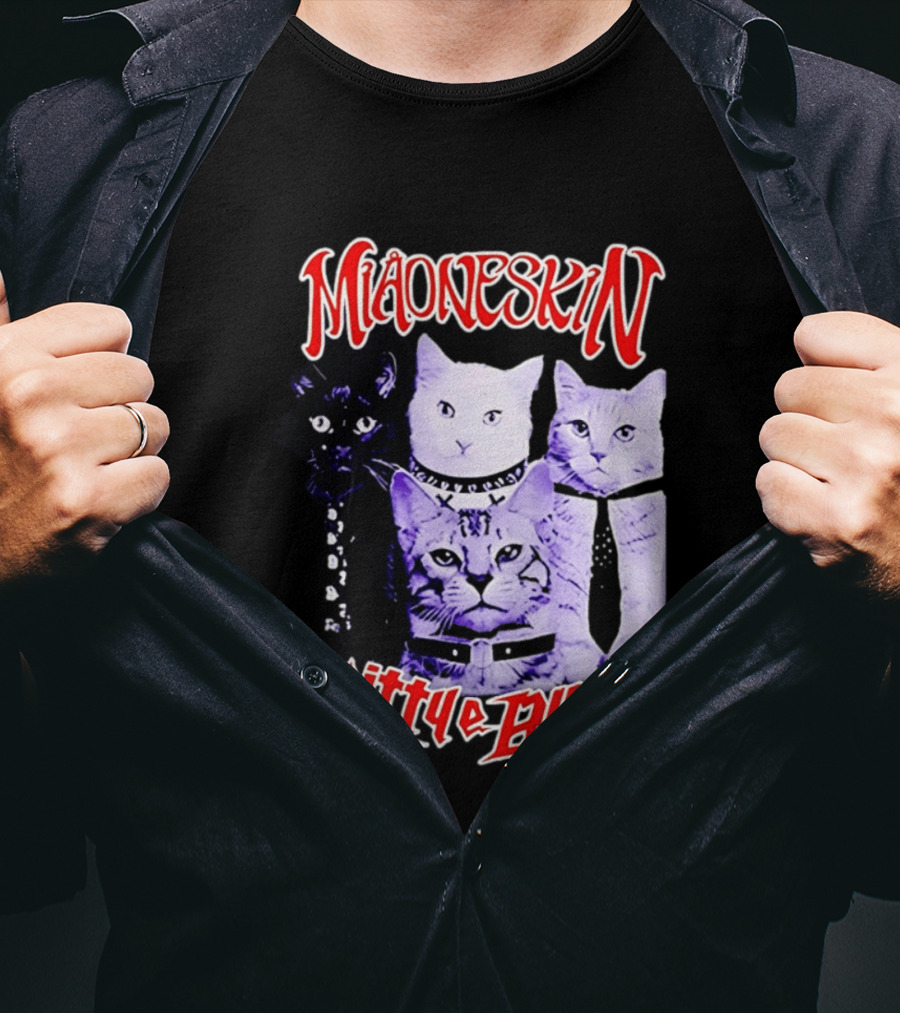 Miaoneskin Kitty E Buoni Maneskin Cats Band T-Shirt