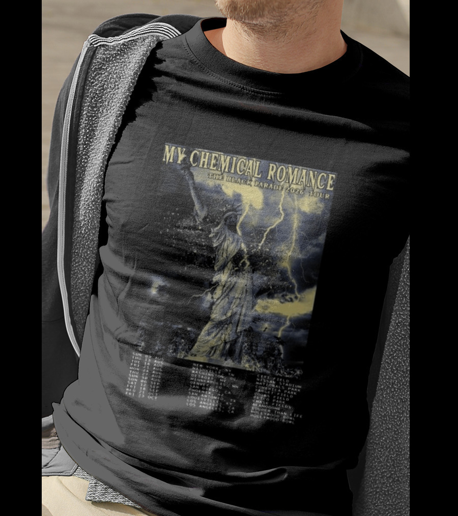 My Chemical Romance The Black Parade 2026 Tour Statue Of Liberty Concert Dates T-Shirt