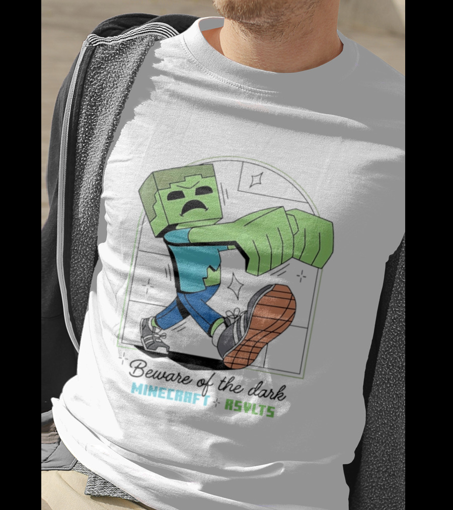Beware Of The Dark Zombie Minecraft RSVLTS Gaming T-Shirt
