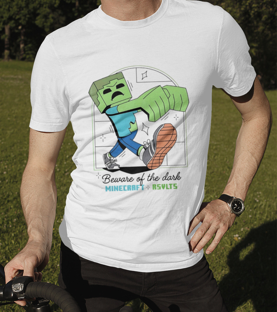Beware Of The Dark Zombie Minecraft RSVLTS Gaming T-Shirt