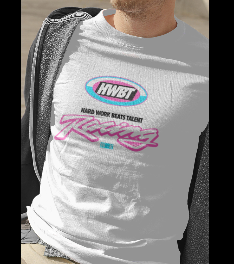 HWBT Miami Racing Oversized Hard Work Beats Talent T-Shirt