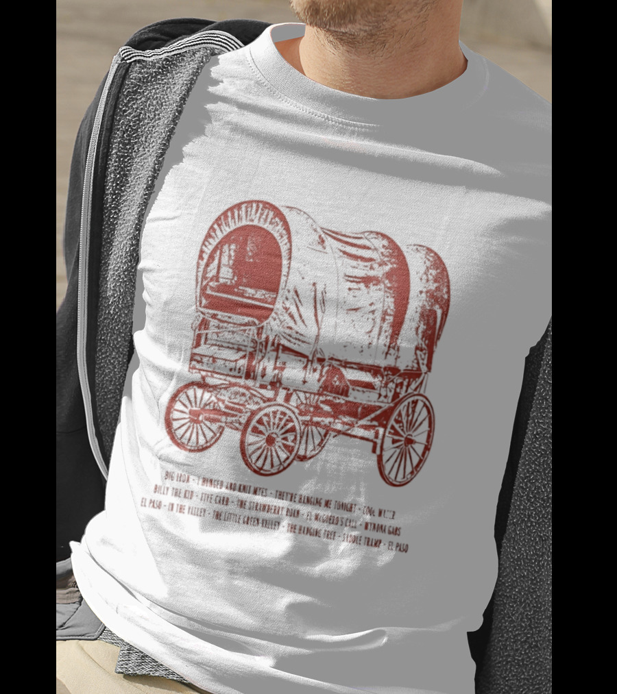Marty Robbins Big Iron El Paso Western Songs Covered Wagon T-Shirt