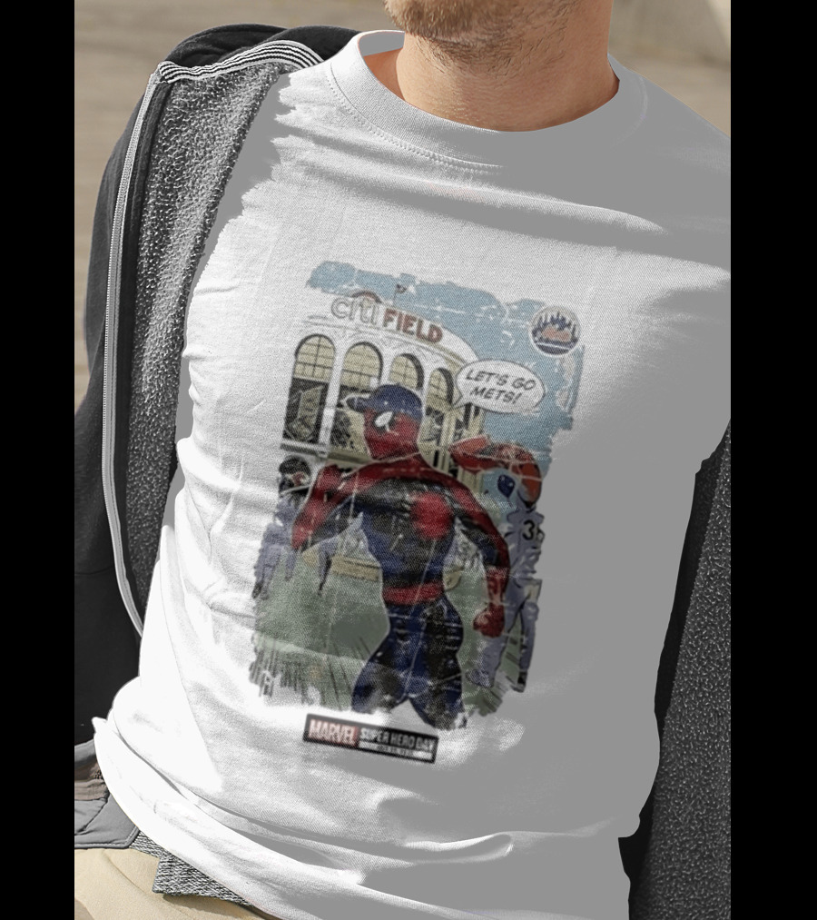 Citi Field Marvel Super Hero Day Spiderman Let's Go Mets 2026 T-Shirt