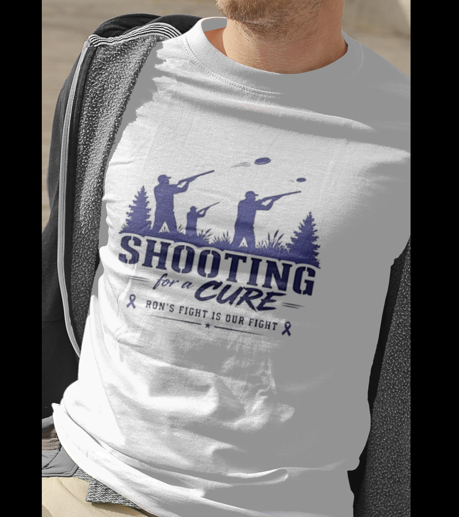 Shooting For A Cure Ron's Fight Is Our Fight Forest Hunter T-Shirt