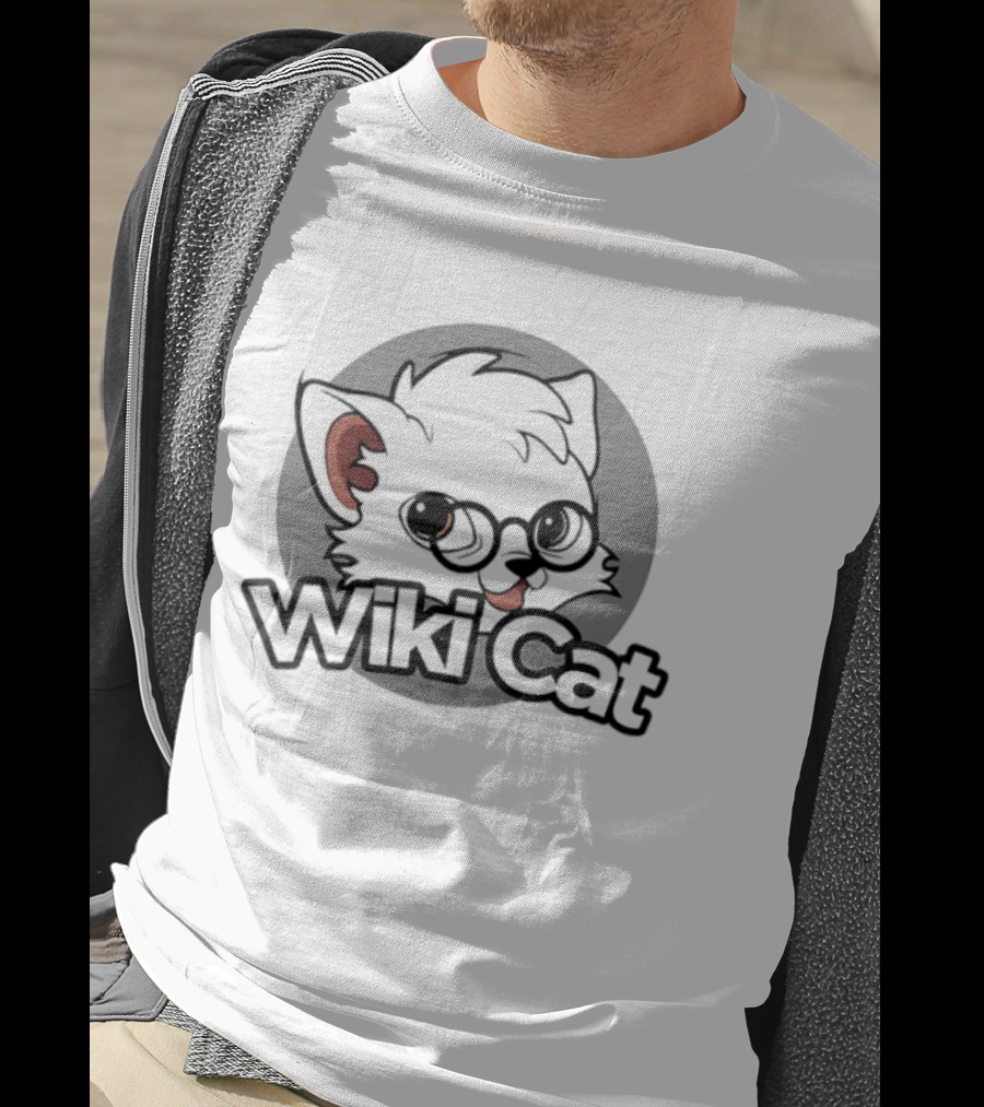 Wiki Cat Feline Character With Glasses T-Shirt