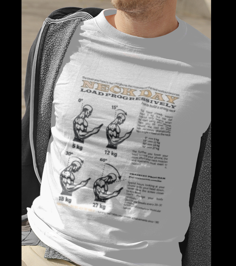 Wolee Store Neck Day Classic Gym Exercises T-Shirt