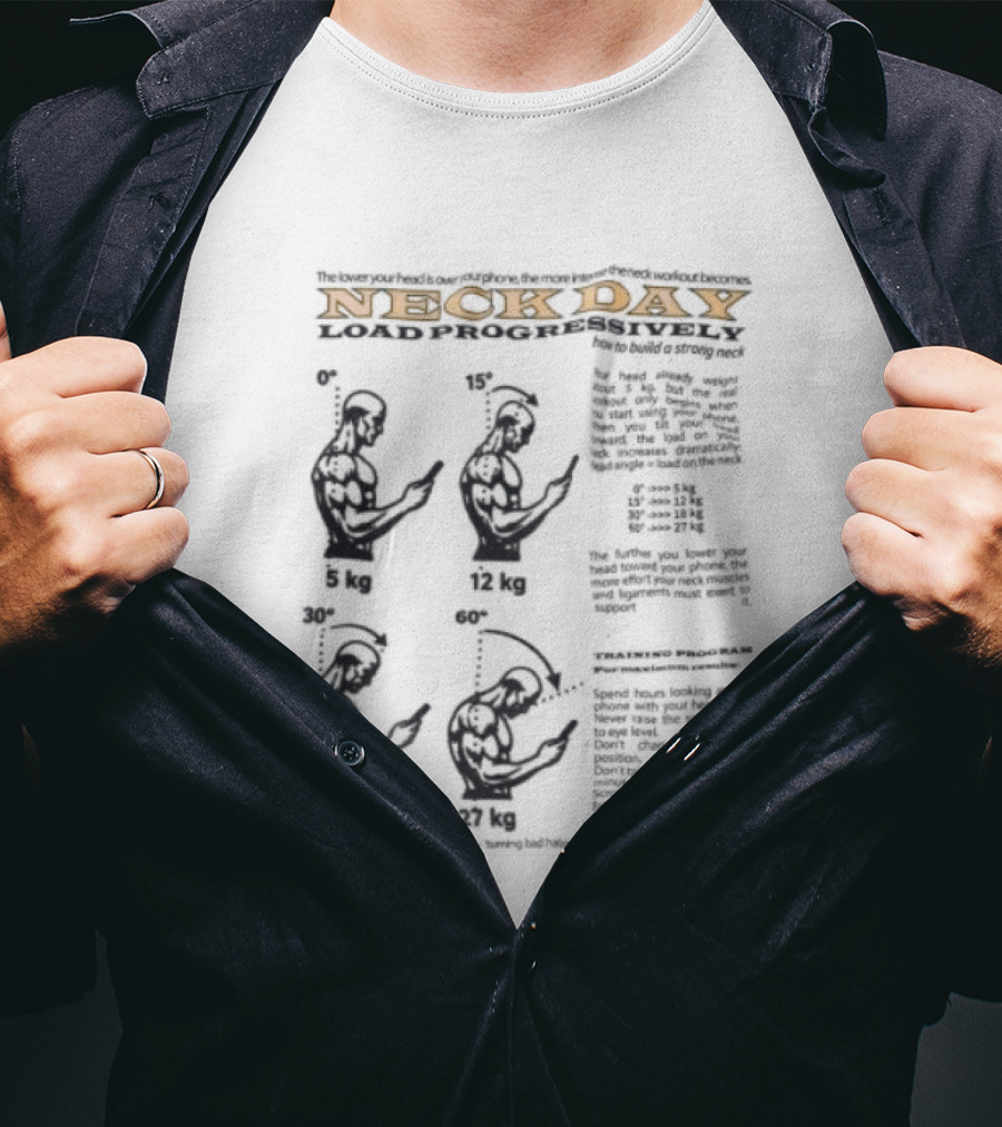 Wolee Store Neck Day Classic Gym Exercises T-Shirt