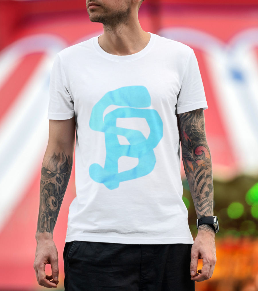 Wolee Store Classic Saintp Light Blue Monogram S P T-Shirt