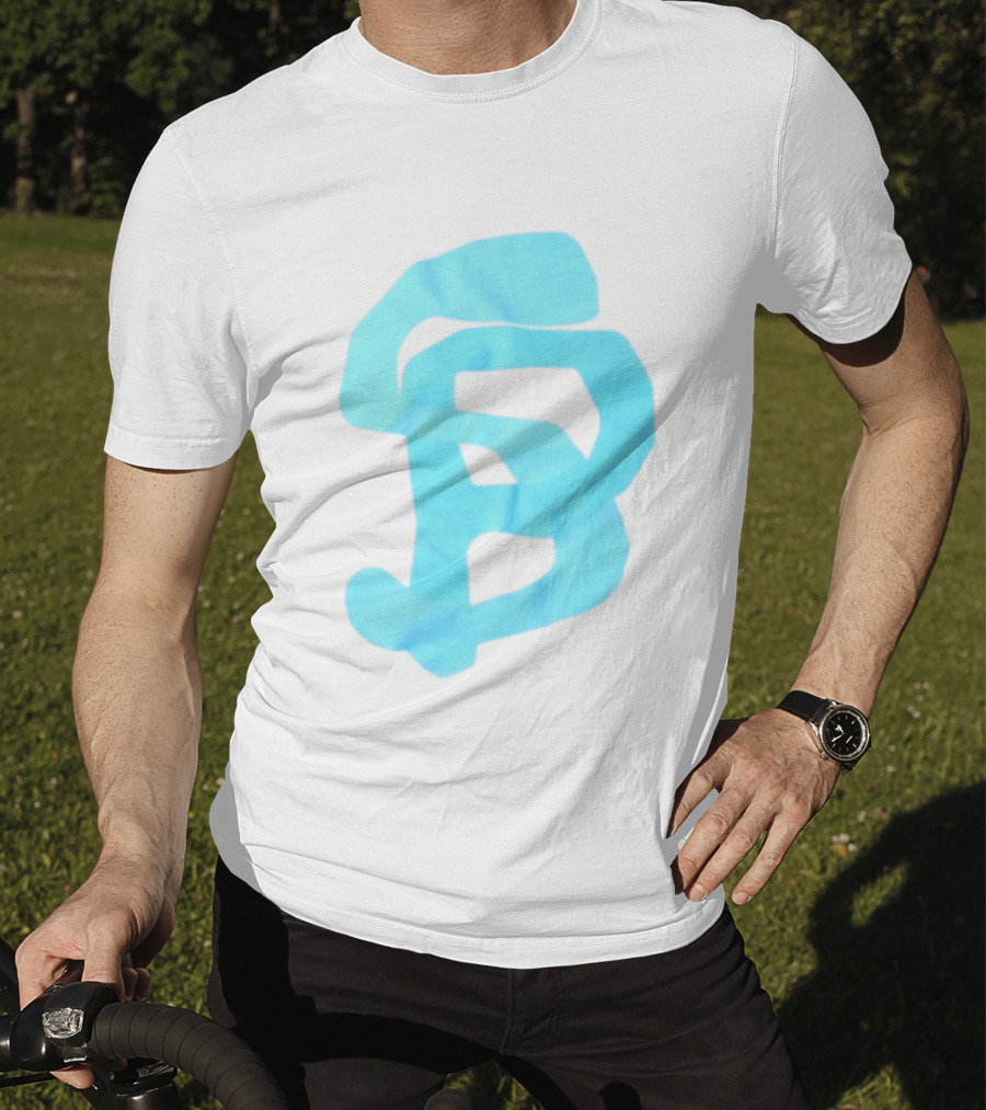 Wolee Store Classic Saintp Light Blue Monogram S P T-Shirt