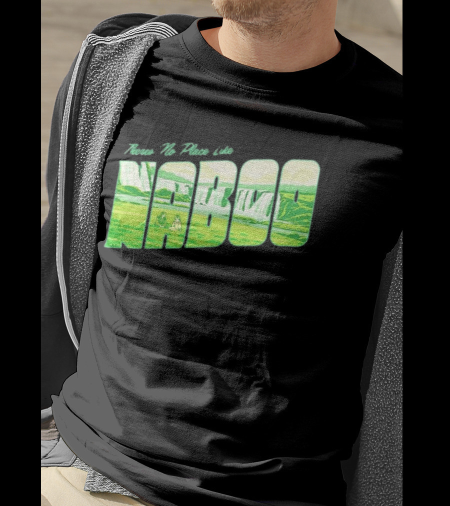 Anakin Skywalker Padme Amidala Star Wars There Is No Place Like Naboo Scenic Waterfalls T-Shirt