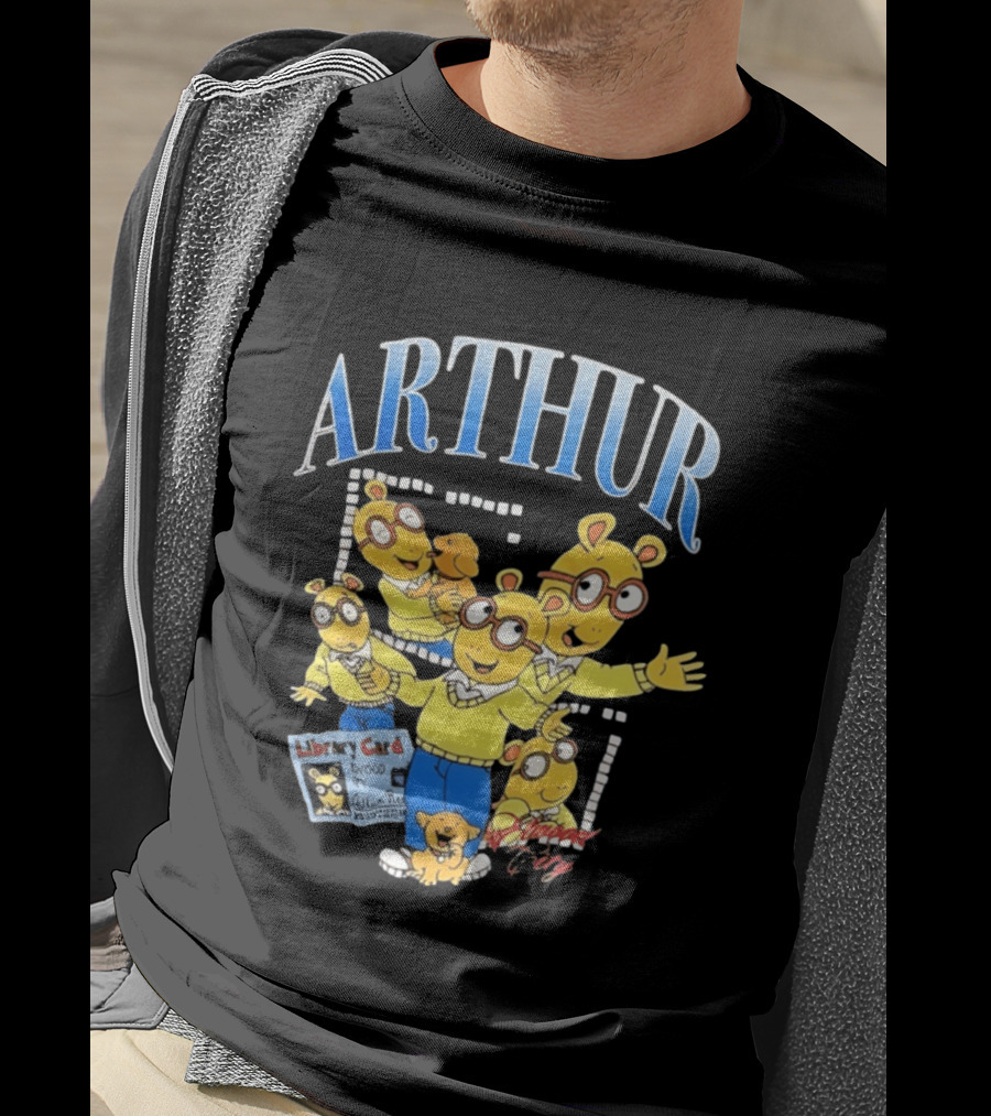Arthur Read And Pal Library Card Elwood City PBS Kids T-Shirt