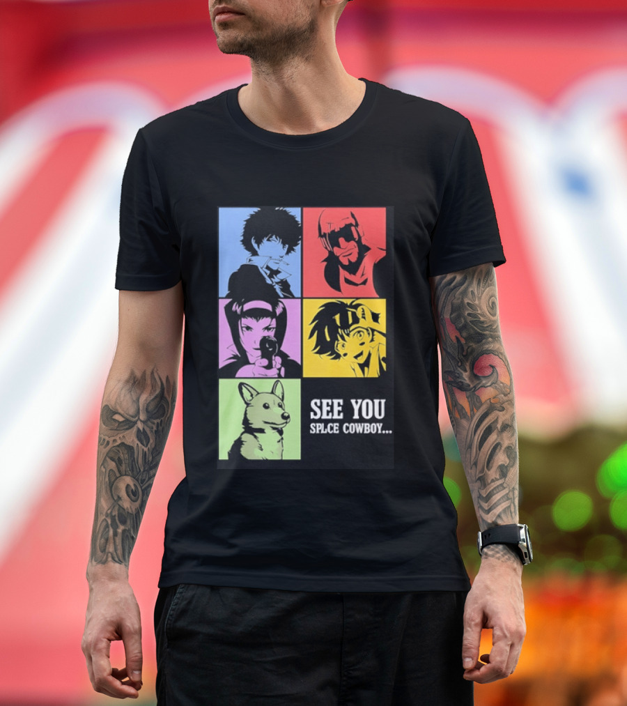 Cowboy Bebop See You Space Cowboy With Character Grid T-Shirt