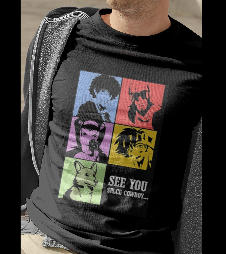 Cowboy Bebop See You Space Cowboy With Character Grid T-Shirt