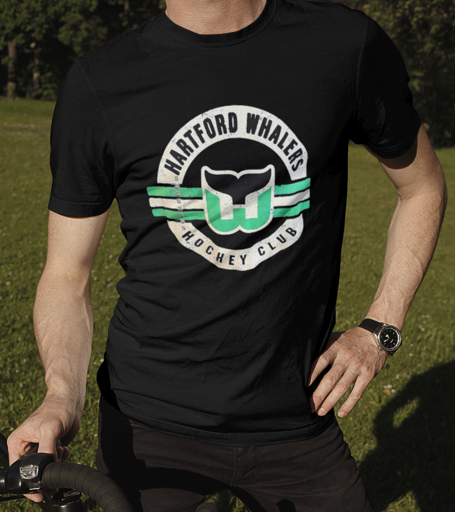 Hartford Whalers Distressed Vintage Hockey Club T-Shirt