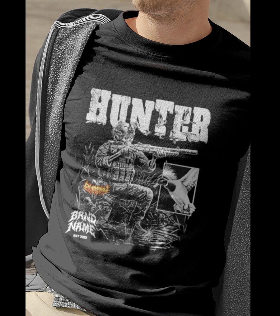 Skeleton Tactical Soldier Duck Hunting Hunter EST 2022 T-Shirt